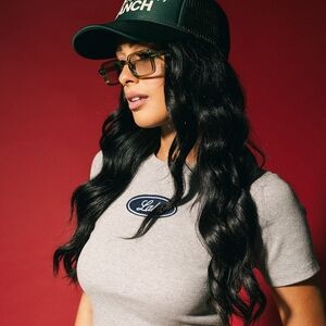 Lala Original -  Lala Motors Patched Baby Tee SZ SMALL RUNS REAAAAAALLY SMALL